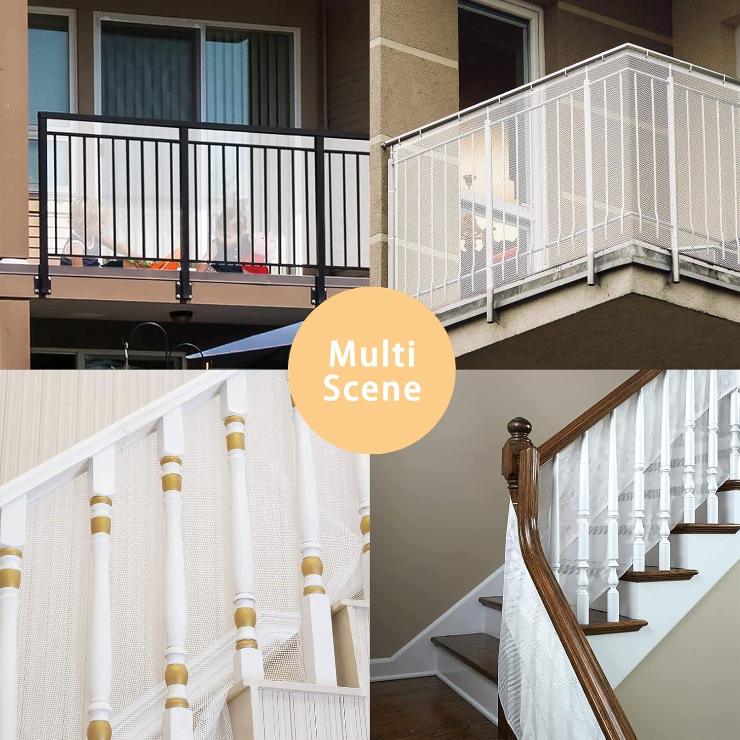 Red de Seguridad para Balcón Flrsucby 3.05m x 0.79m Blanca