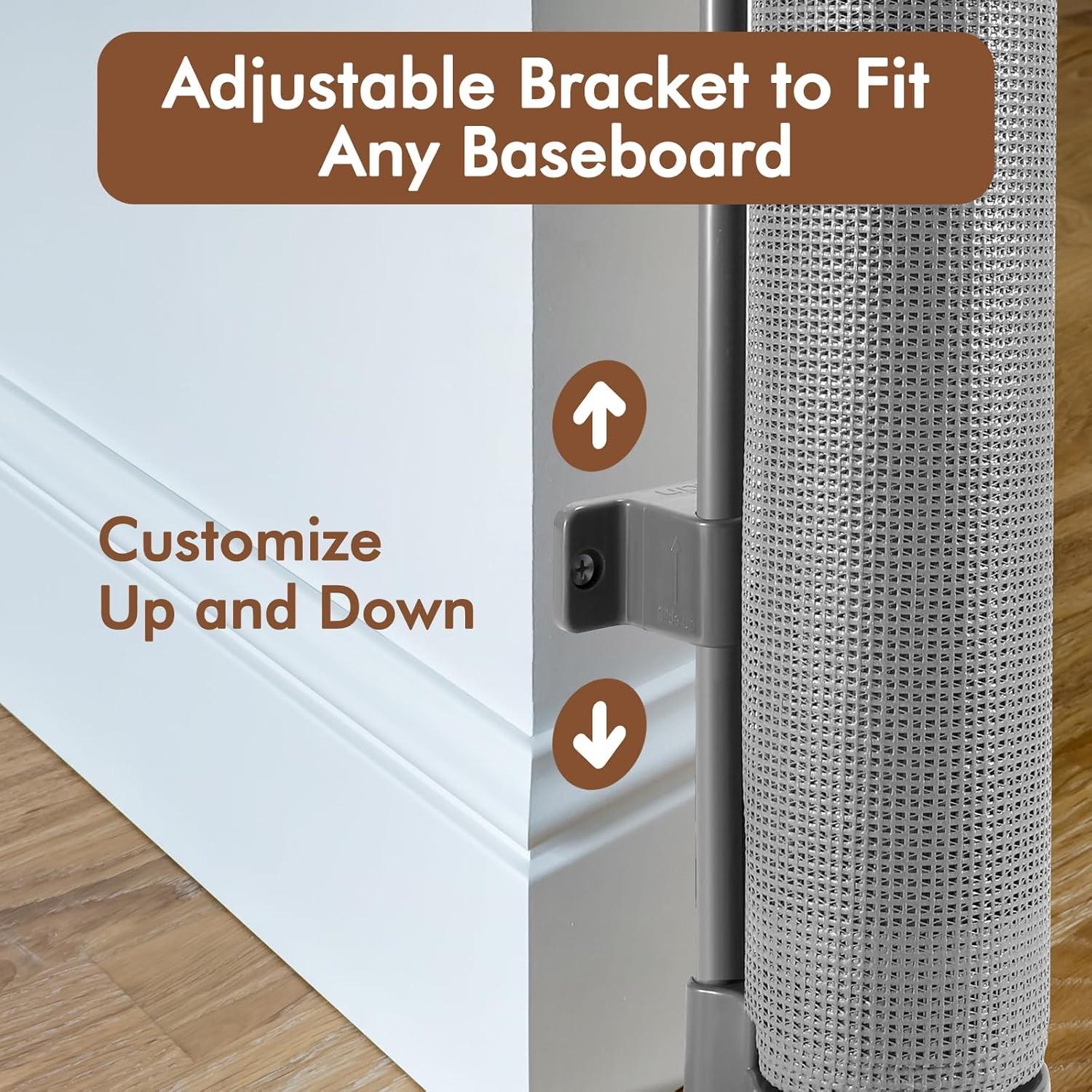 Puerta Retráctil Extra Alta para Mascotas Bingguz 1.22m Gris