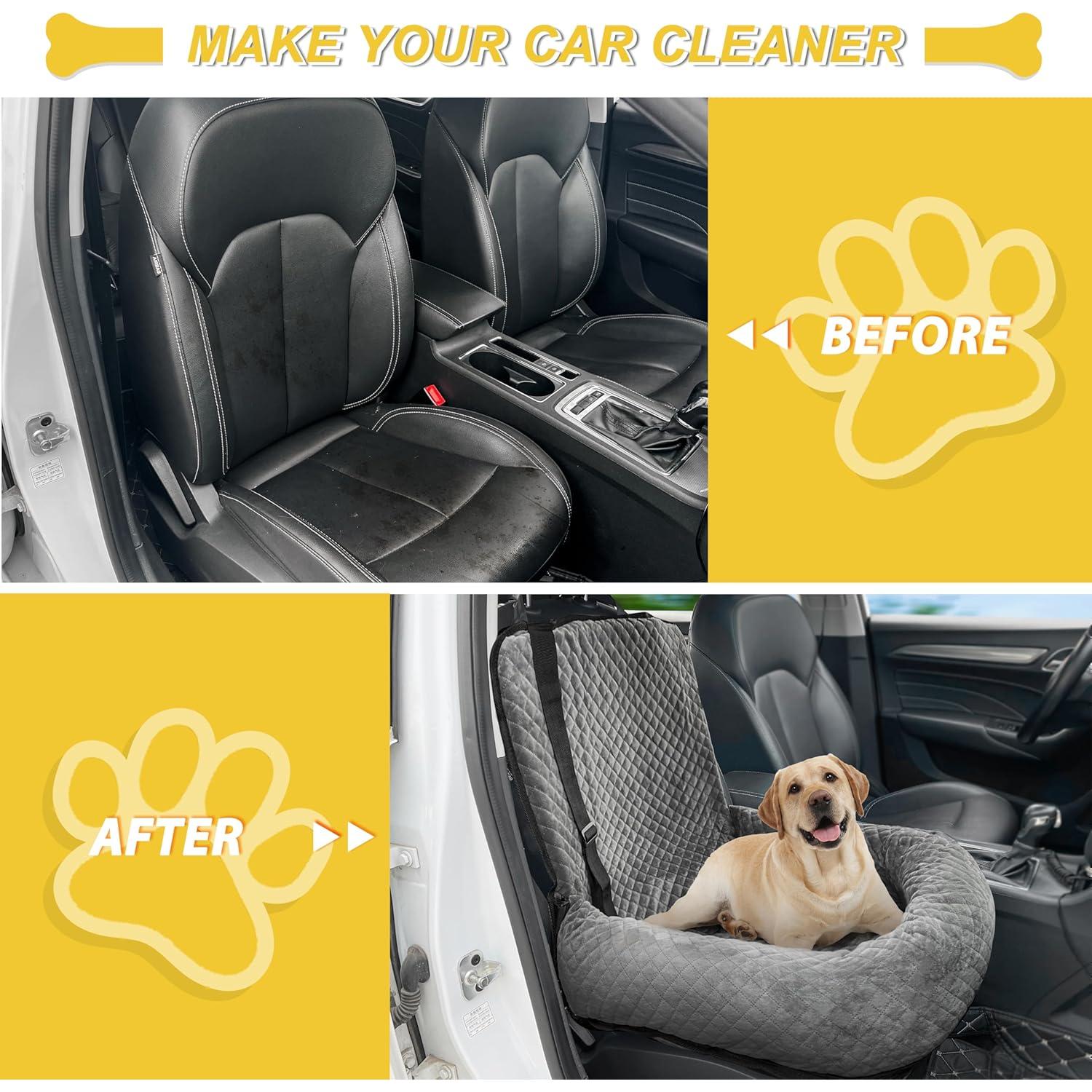 Asiento de Coche para Perros Pequeños MagicFox Gris 50.8x50.8cm