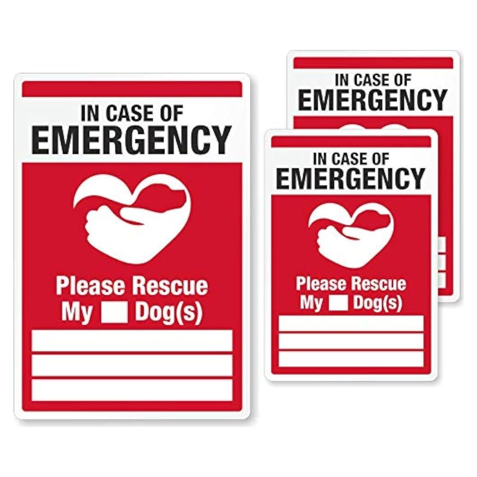 Calcomanías de Rescate para Mascotas SmartSign - 3 Etiquetas Reflectantes