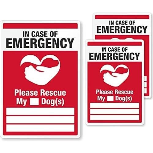 Calcomanías de Rescate para Mascotas SmartSign - 3 Etiquetas Reflectantes