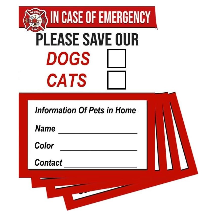 Calcomanía de Alerta de Mascotas XTRAYXRAY - 4 Paquetes