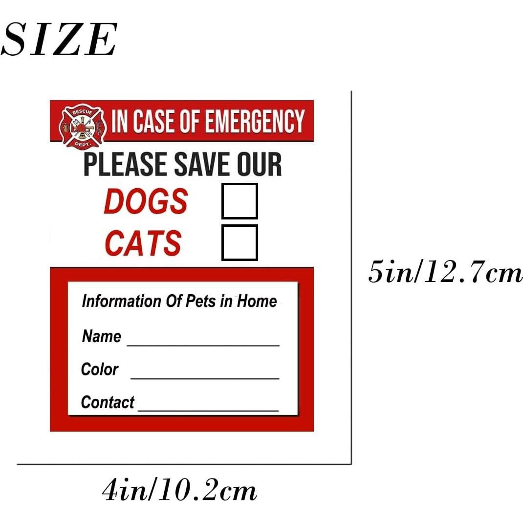 Calcomanía de Alerta de Mascotas XTRAYXRAY - 4 Paquetes