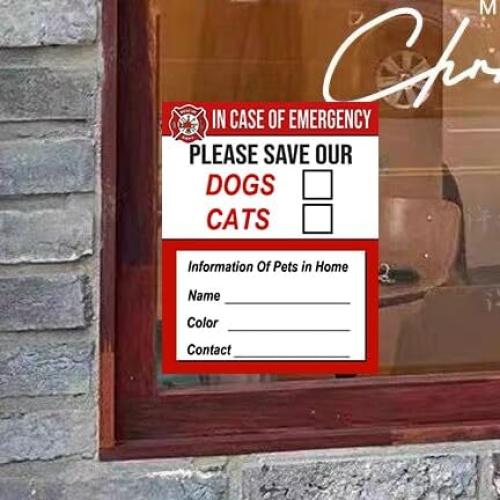 Calcomanía de Alerta de Mascotas XTRAYXRAY - 4 Paquetes