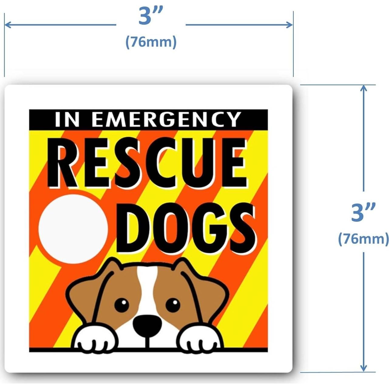 Calcomanía de Rescate de Mascotas Crafted-Brand 7.62x7.62 cm