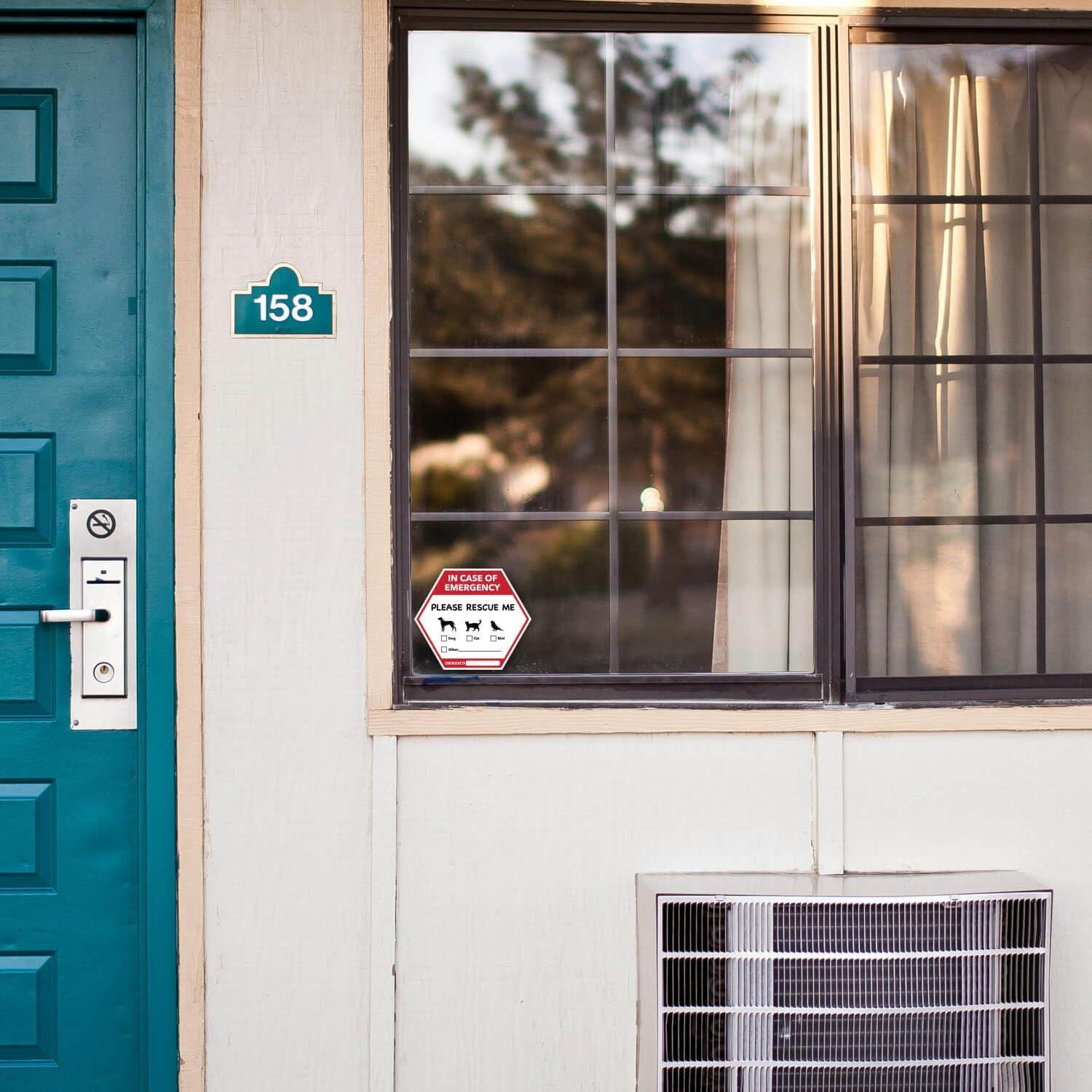 Calcomanías de Rescate de Mascotas TENTADO - 5 Piezas 12.7x10.9 cm