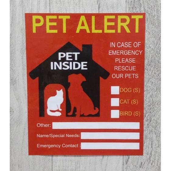 2 Etiquetas de Alerta para Mascotas Genérico - Vinilo Resistente UV