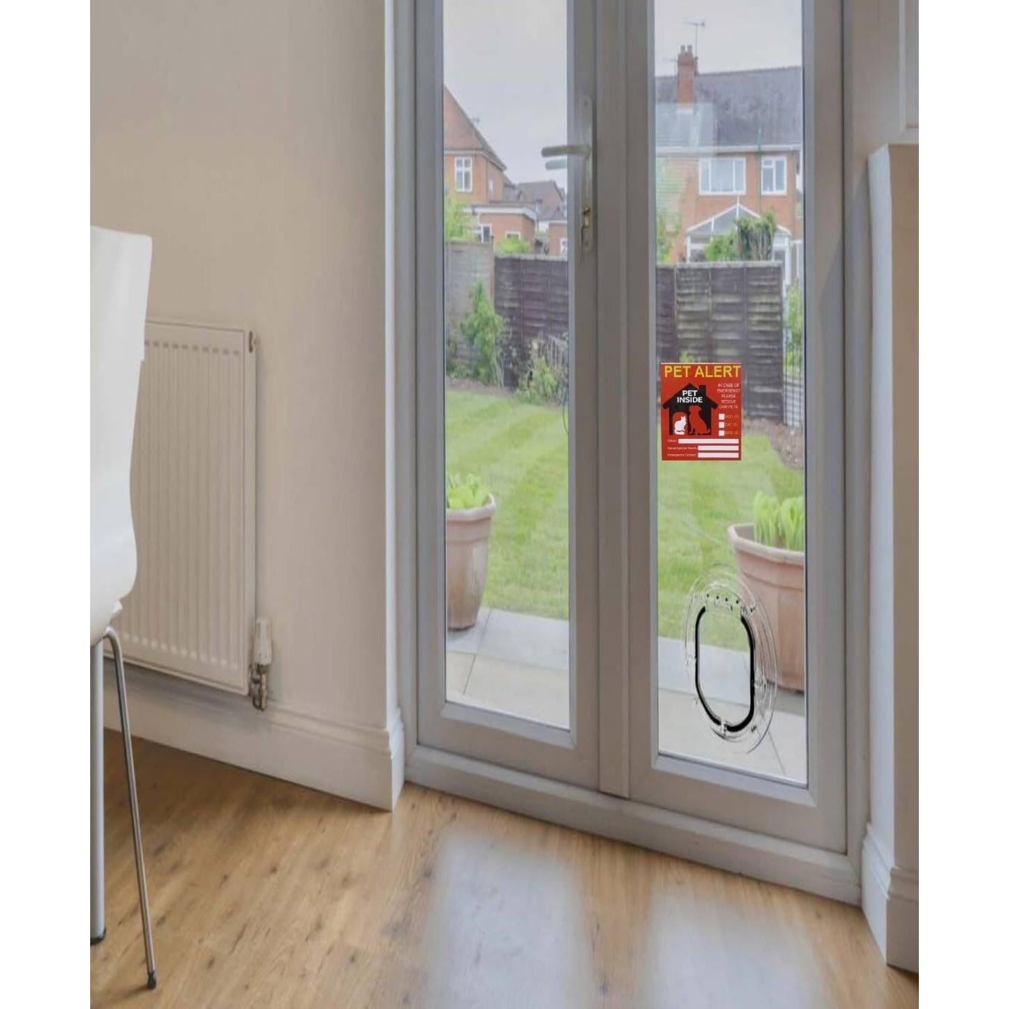 2 Etiquetas de Alerta para Mascotas Genérico - Vinilo Resistente UV