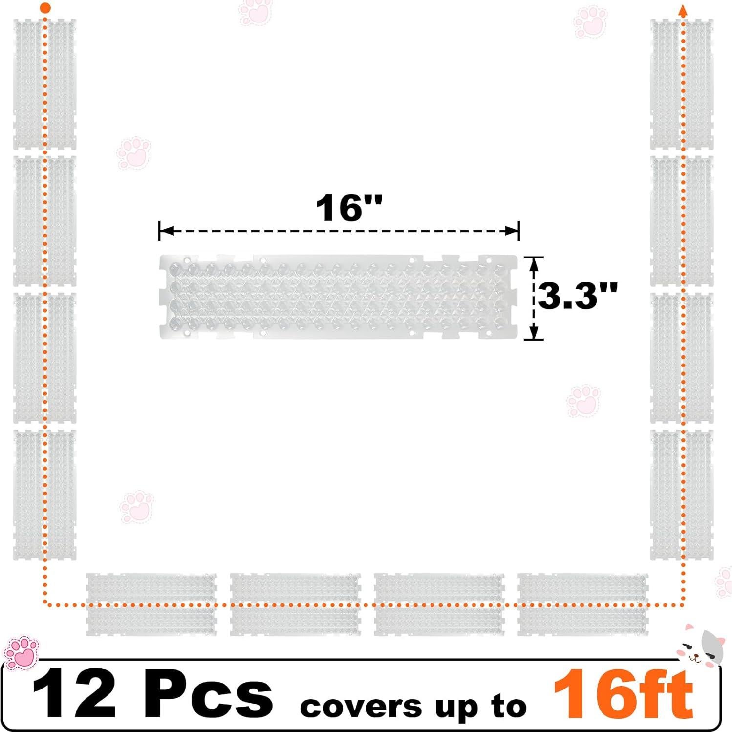 Alfombrillas Repelentes de Gatos Nuanchu 12 Piezas 42x8 cm
