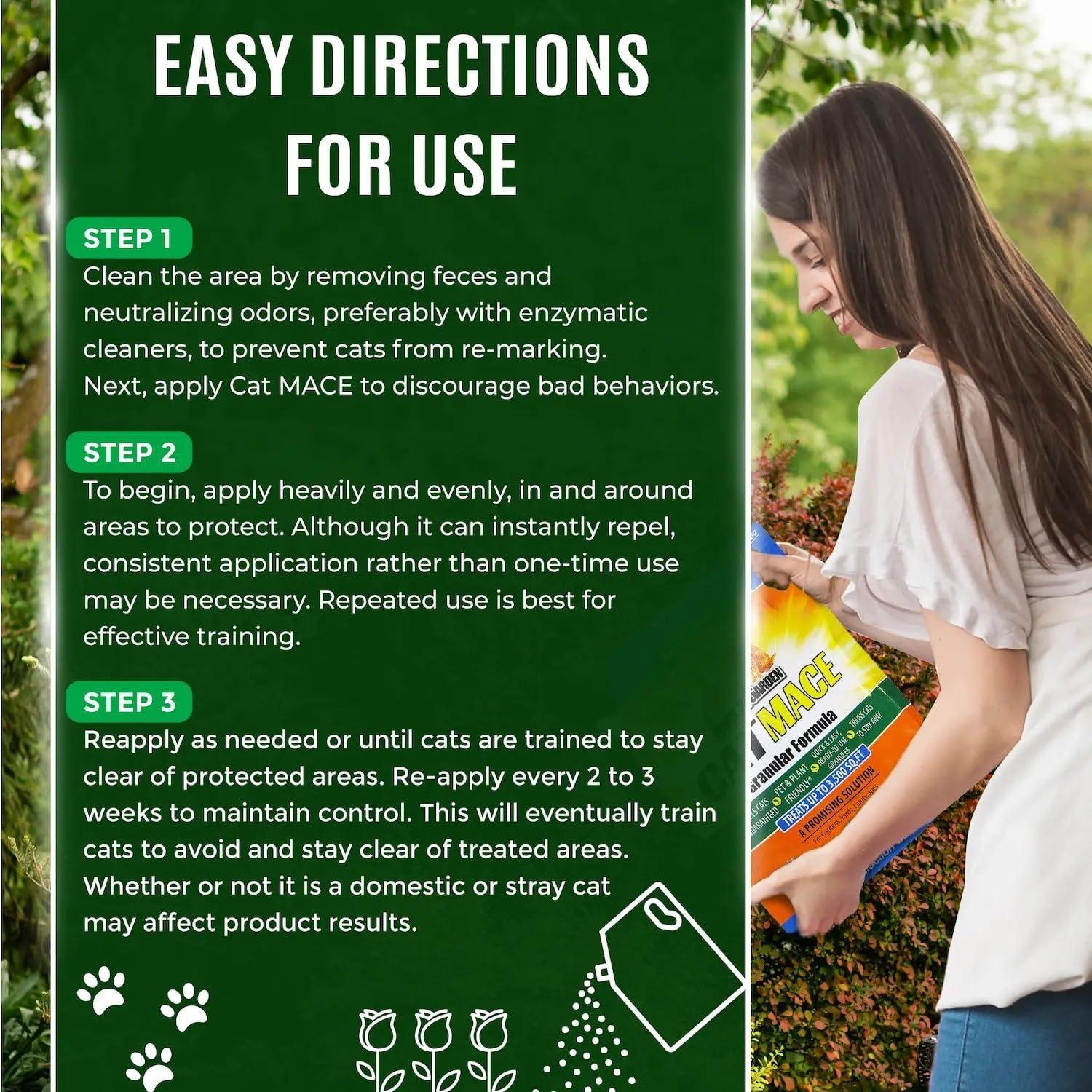 Repelente Granular de Gatos Nature's MACE 1.13kg Jardín