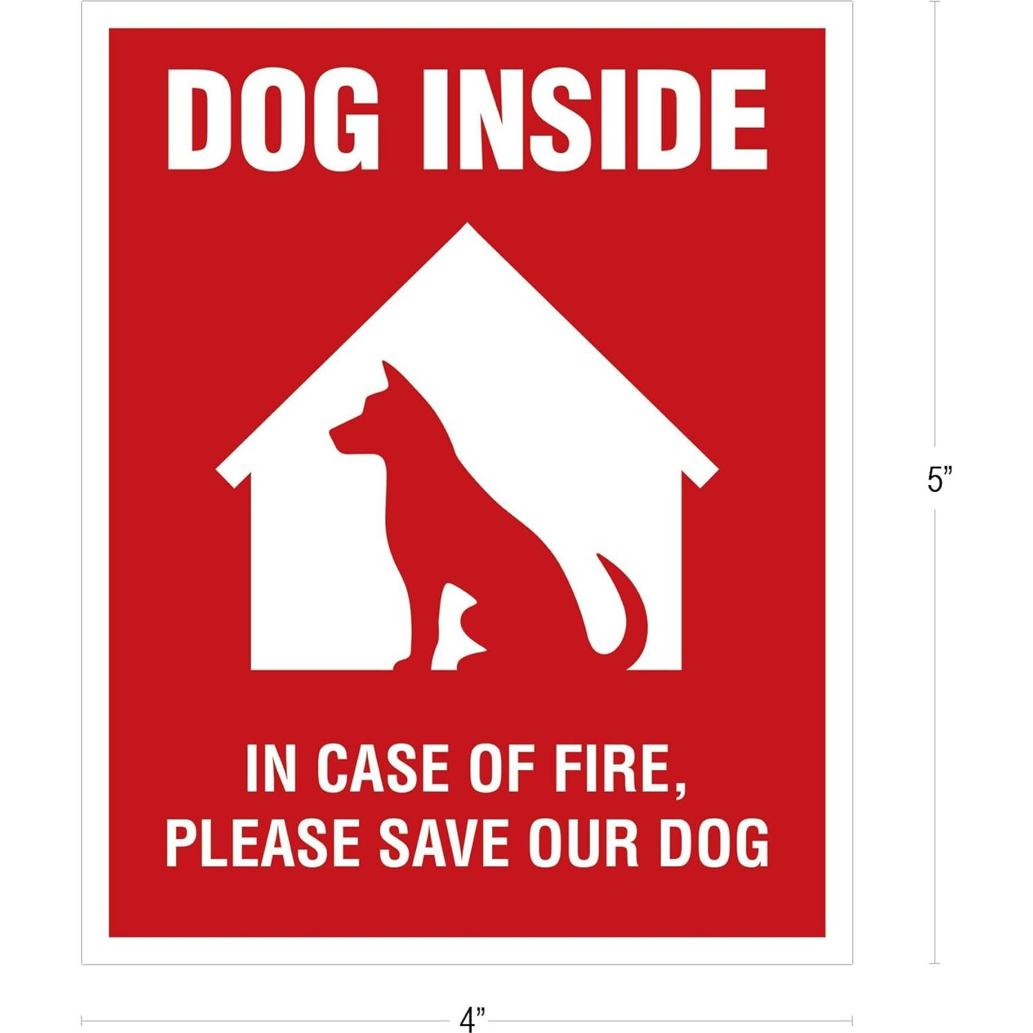 Pegatina de Seguridad para Ventana de Perro Smiley Peaches - 4 Piezas - 10.16x12.7 cm