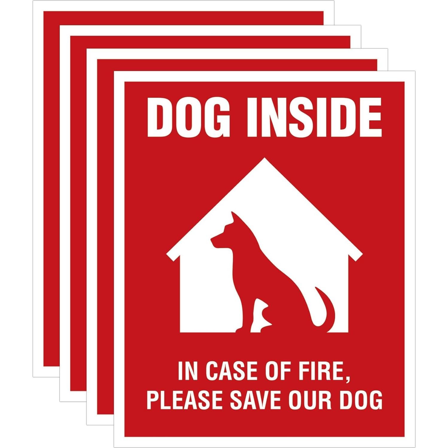 Pegatina de Seguridad para Ventana de Perro Smiley Peaches - 4 Piezas - 10.16x12.7 cm