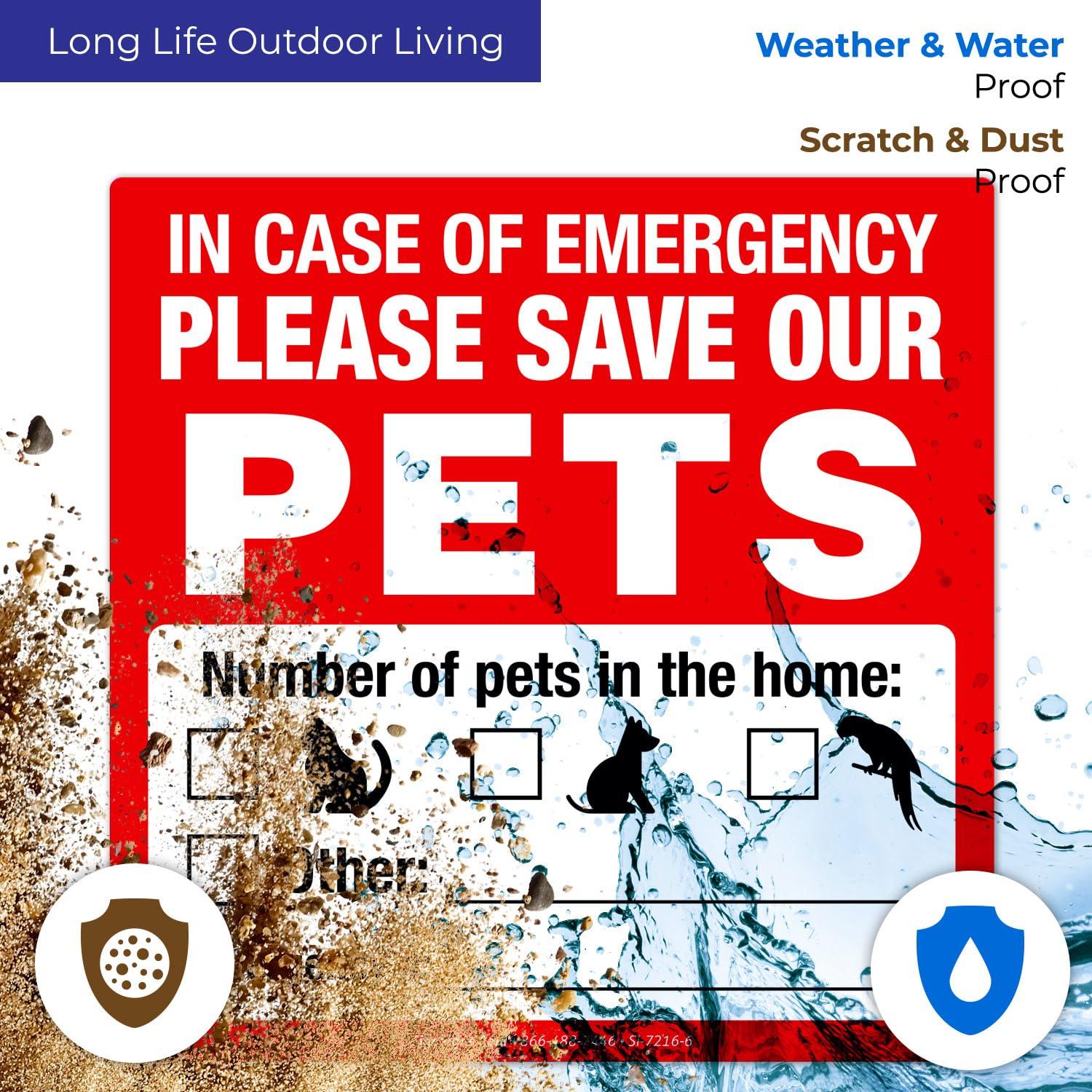 Etiqueta de Alerta para Mascotas Sigo Signs 15.24 cm - Paquete de 4