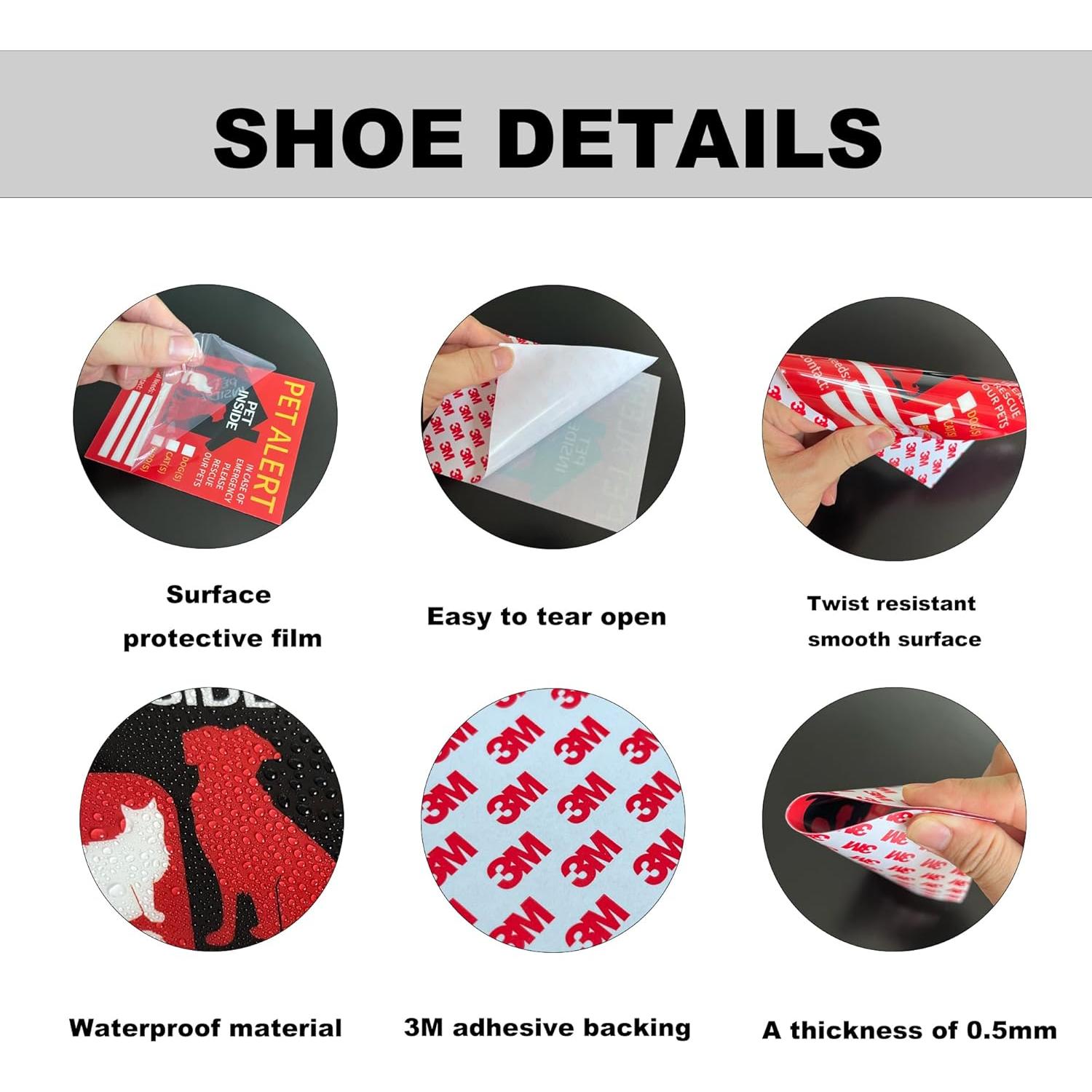 2 Etiquetas de Alerta para Mascotas LONGMUU - Vinilo Resistente