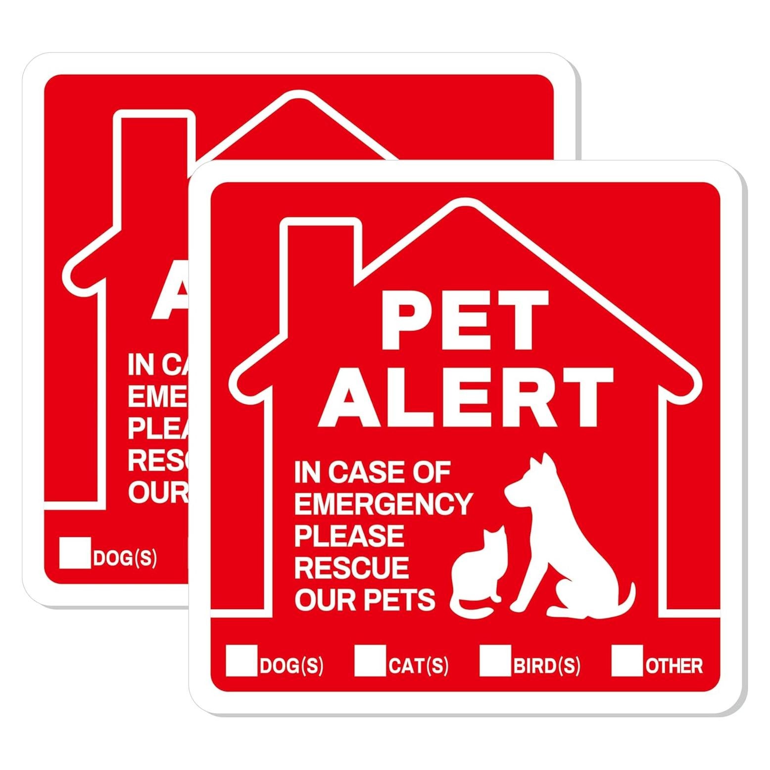 Cartel de Alerta para Mascotas XYL HC - Acrílico 12.7x12.7 cm