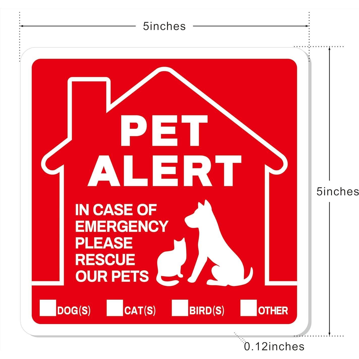 Cartel de Alerta para Mascotas XYL HC - Acrílico 12.7x12.7 cm