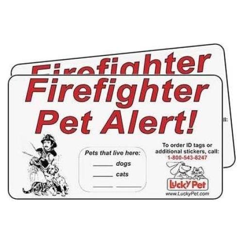 Pegatinas de Alerta para Mascotas Bombero LuckyPet - Vinilo 3M