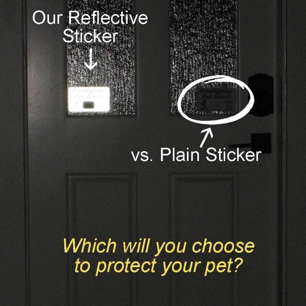 Pegatinas de Alerta para Mascotas Bombero LuckyPet - Vinilo 3M