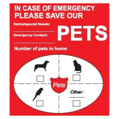 Pegatinas de Alerta para Mascotas Besttile 8 Pcs 10x11 cm