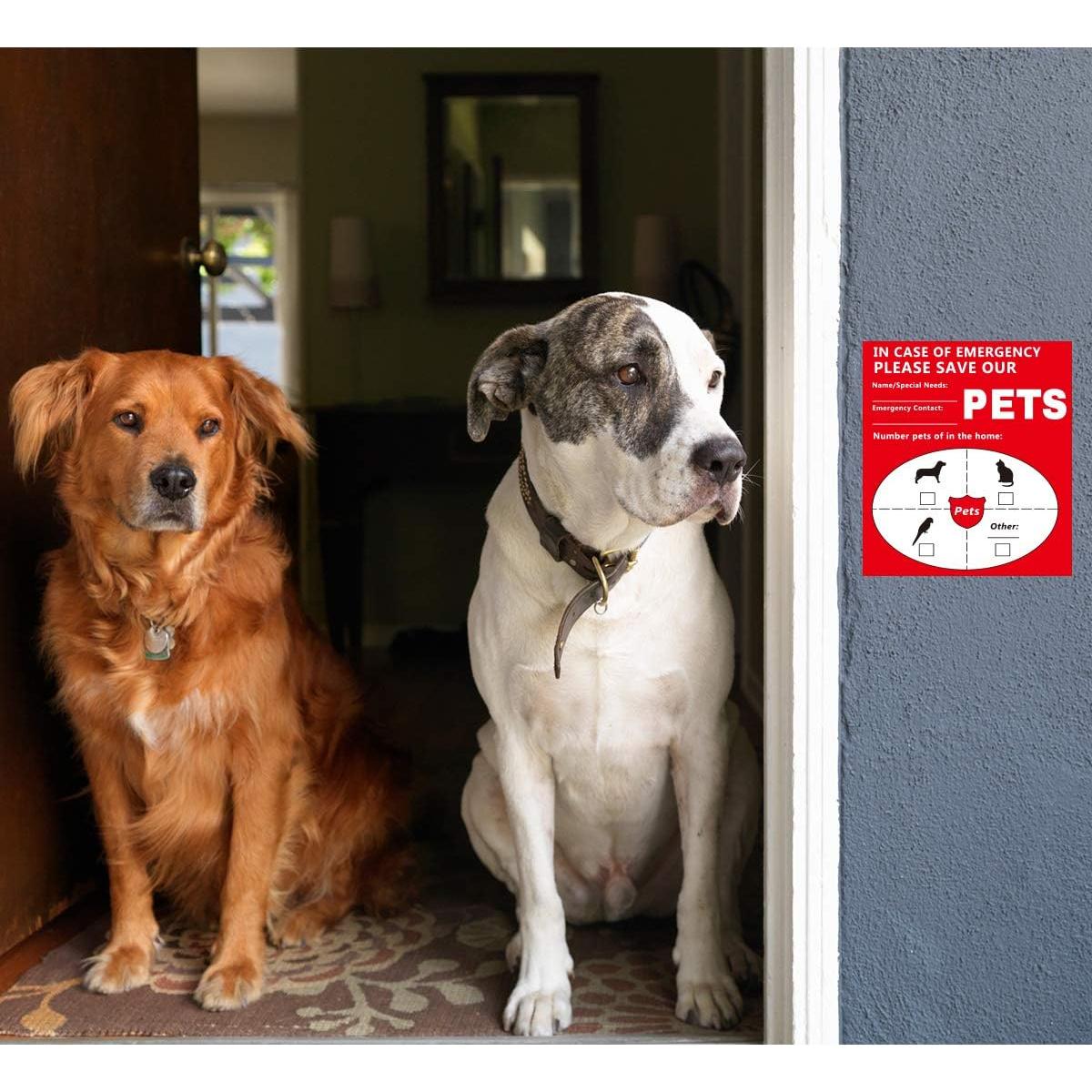 Pegatinas de Alerta para Mascotas Besttile 8 Pcs 10x11 cm