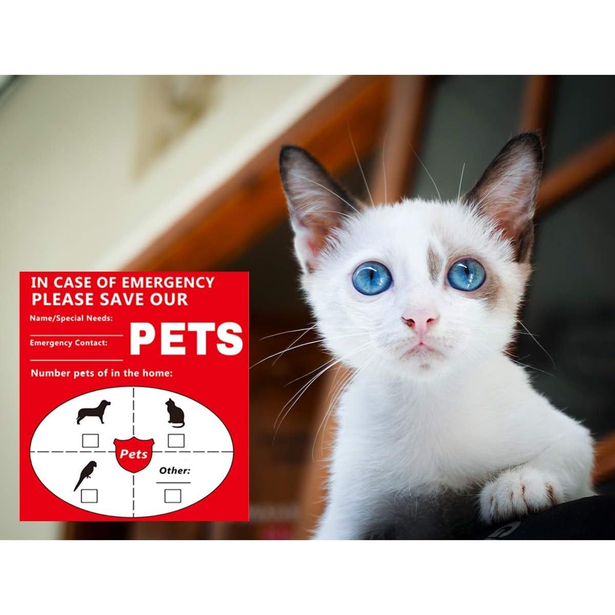 Pegatinas de Alerta para Mascotas Besttile 8 Pcs 10x11 cm