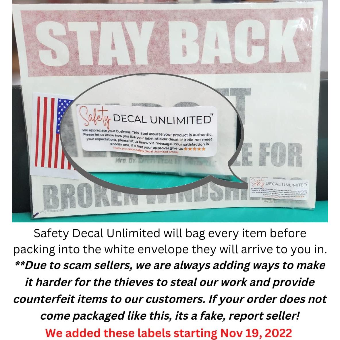 Etiqueta de Alerta de Animales en Emergencias Safety Decal 10.16x6.35cm