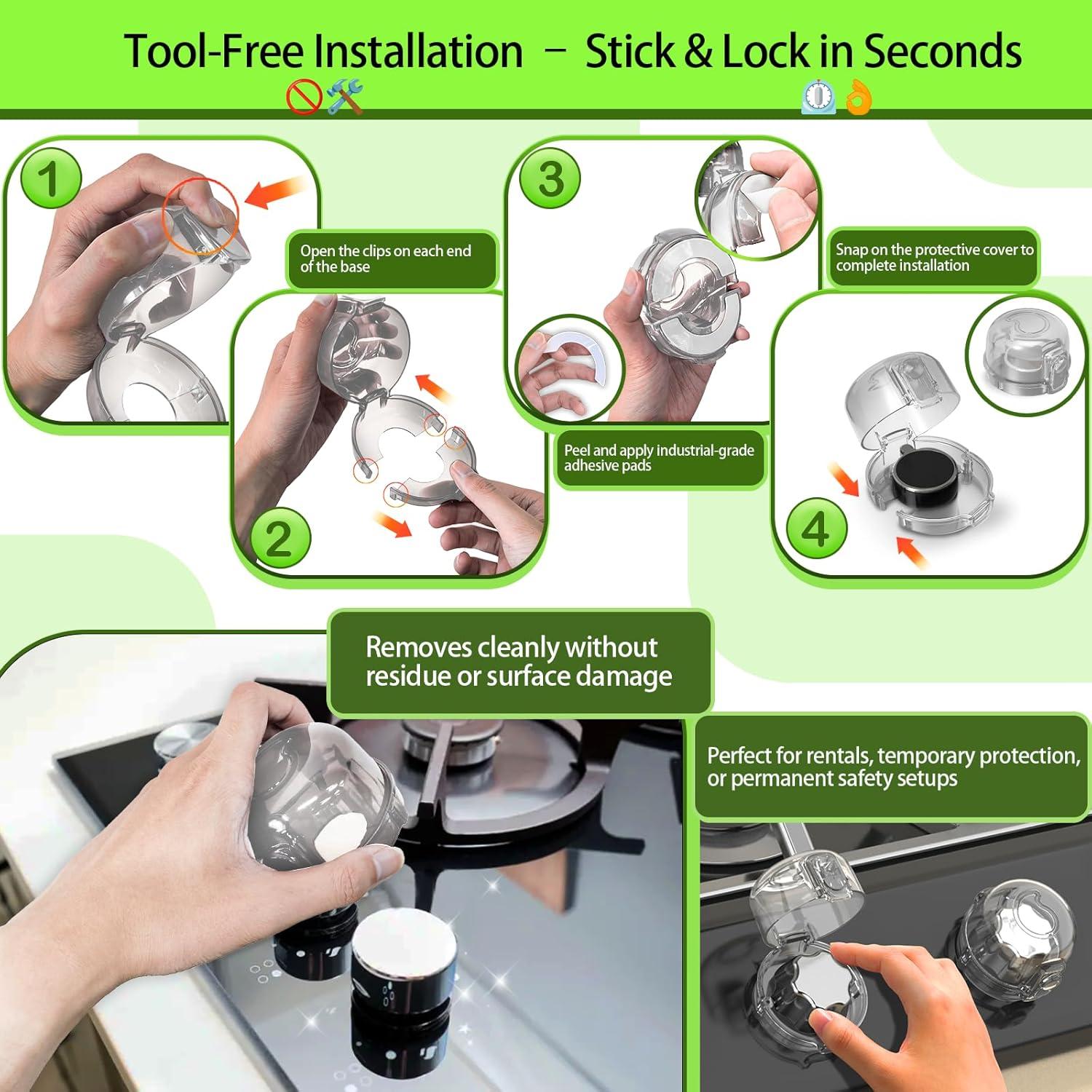 Cubiertas de Seguridad para Perillas de Estufa Safety 1st - 5 Piezas