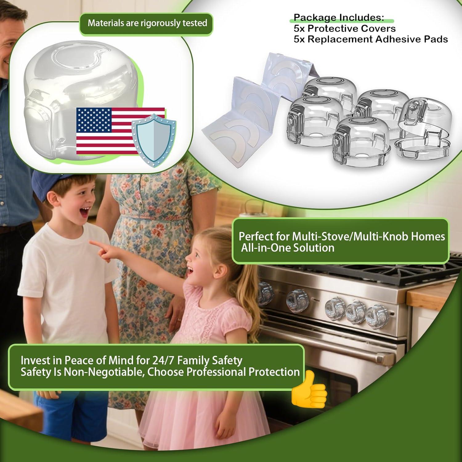 Cubiertas de Seguridad para Perillas de Estufa Safety 1st - 5 Piezas