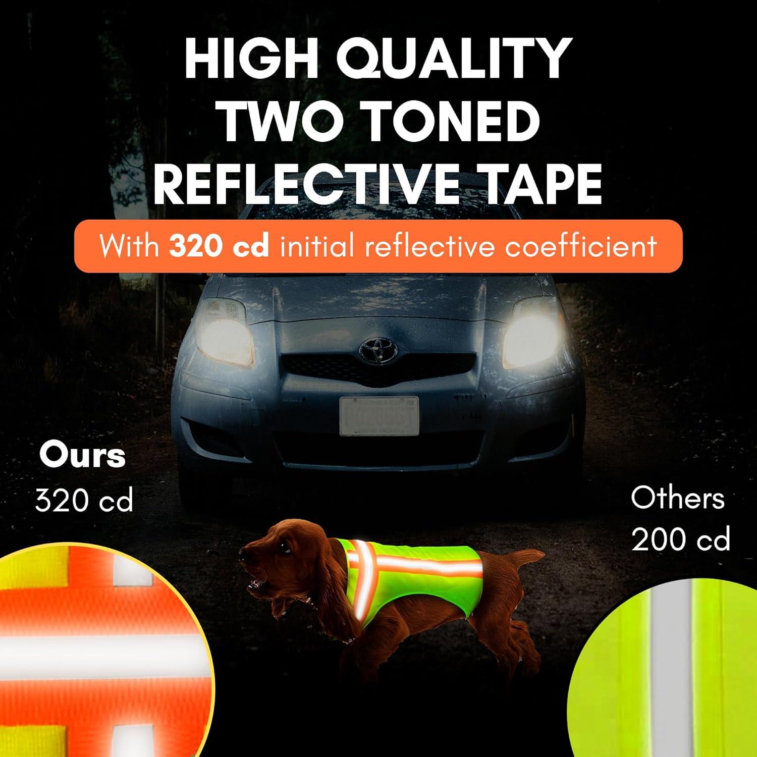 Chaleco Reflectante BUDDY GLOW para Perros Pequeños - Alta Visibilidad