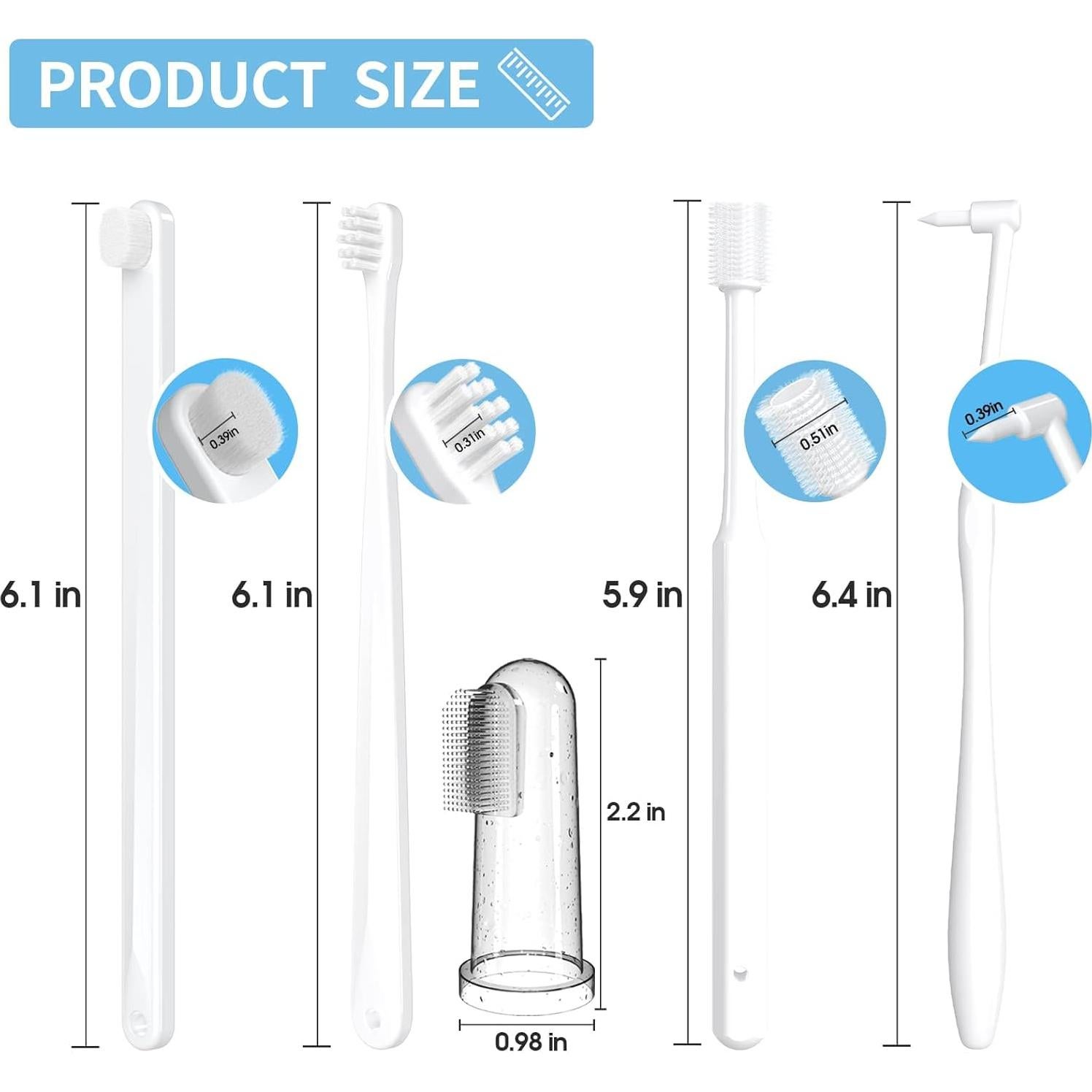 Kit de Cepillo Dental para Perros Pequeños VVHOMIFE - 5 Piezas