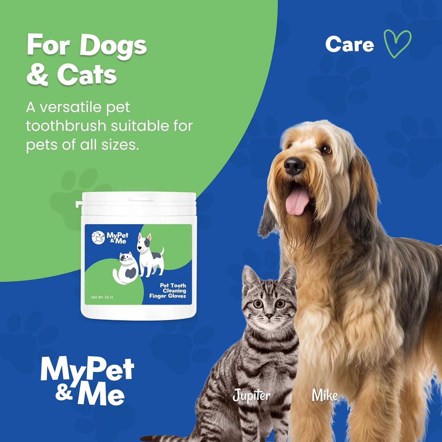 Toallitas Dentales Desechables MyPet&Me - 50 Unidades para Mascotas