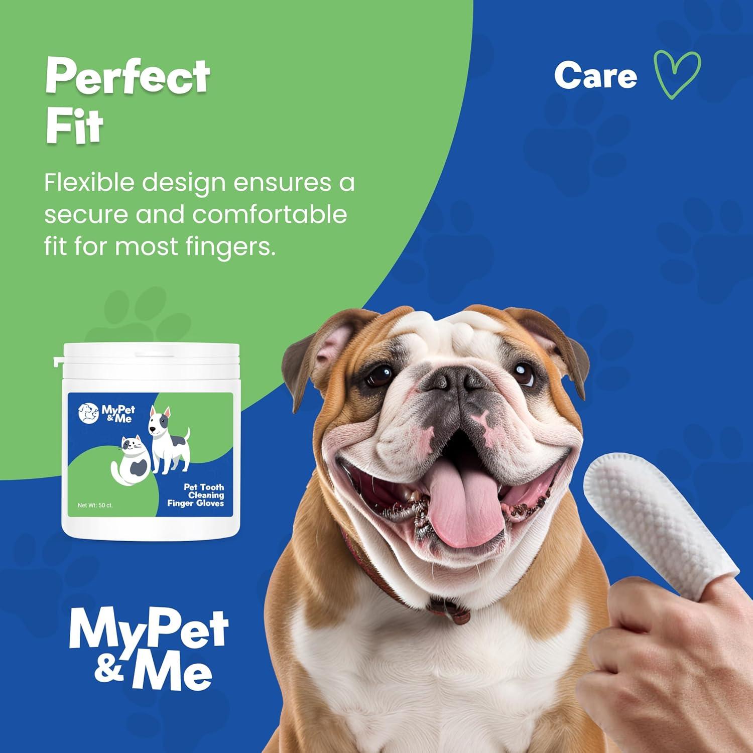 Toallitas Dentales Desechables MyPet&Me - 50 Unidades para Mascotas