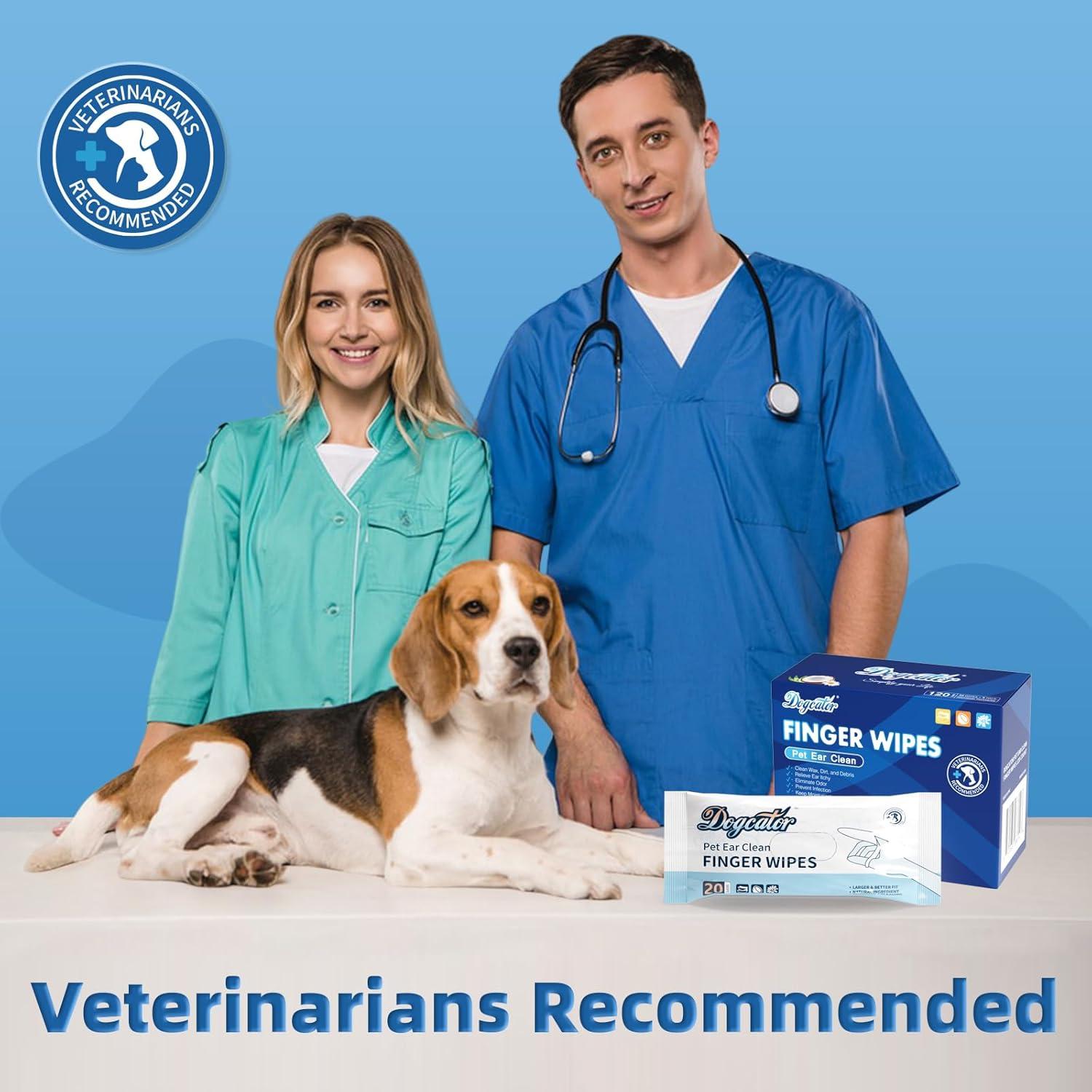 Toallitas Limpiadoras para Oídos de Perro Dogcator 120 Unidades