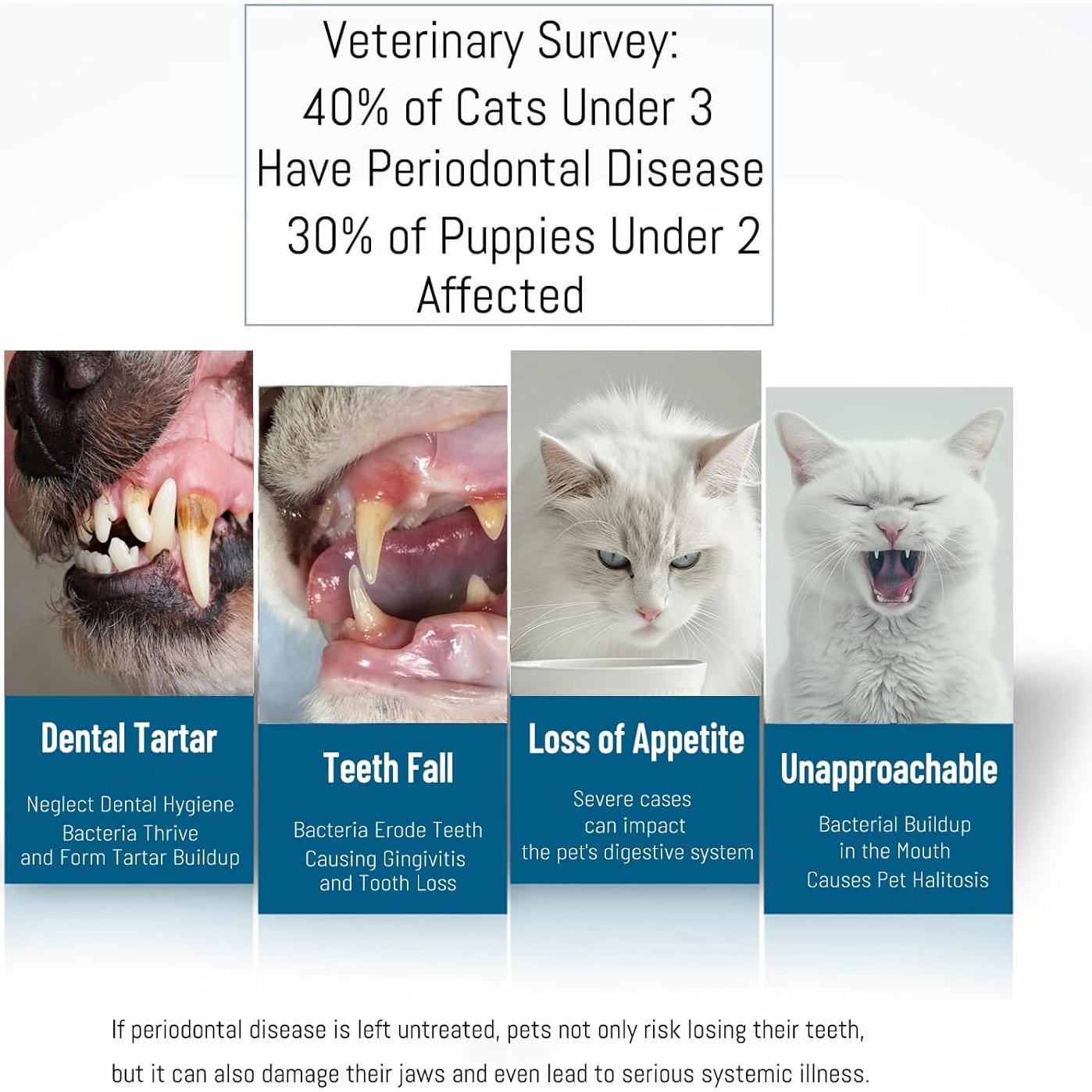 Cepillo de Dientes para Perros y Gatos E.M&S.T - Set 5 PCS