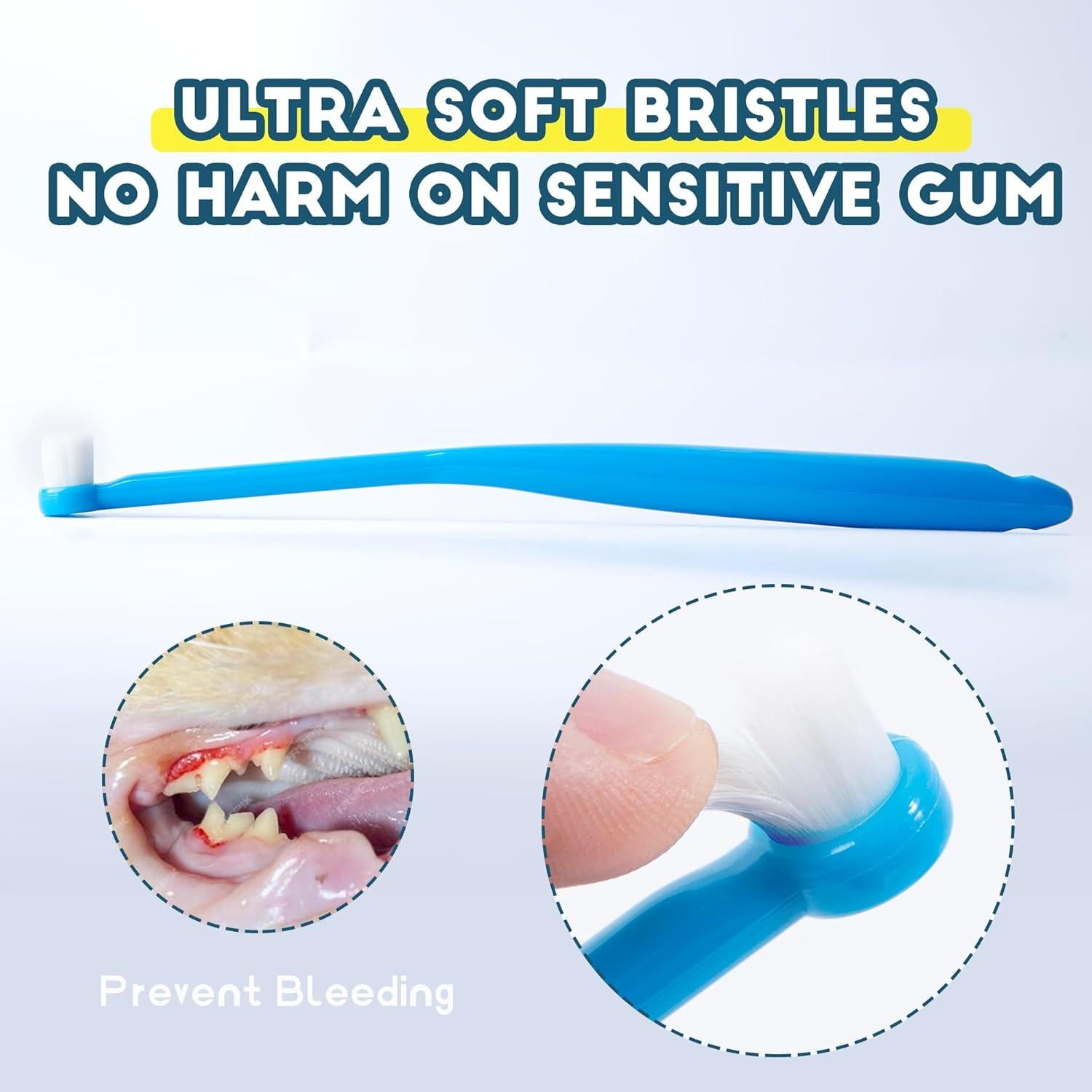 Kit Cepillo de Dientes para Perros y Gatos Pequeños Wenzhou - Azul