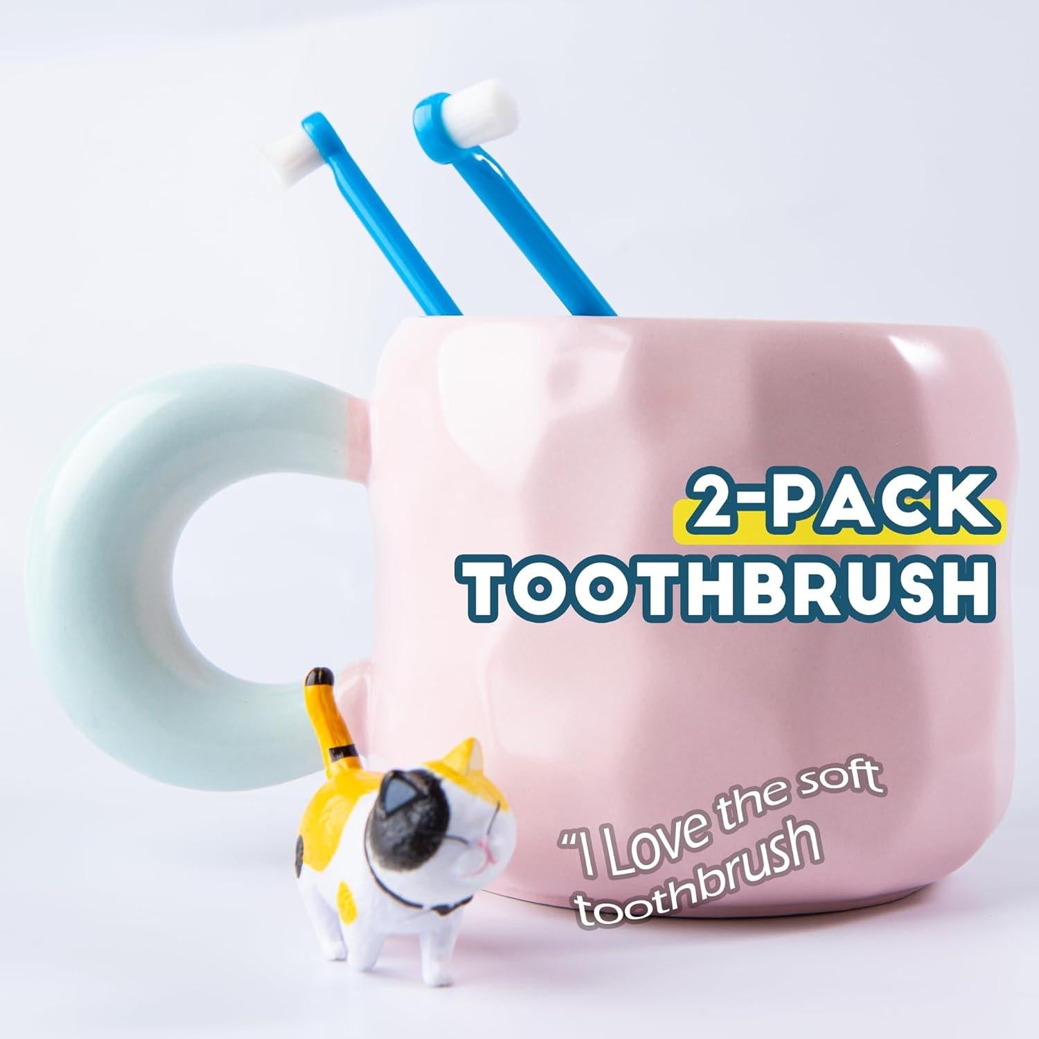 Kit Cepillo de Dientes para Perros y Gatos Pequeños Wenzhou - Azul