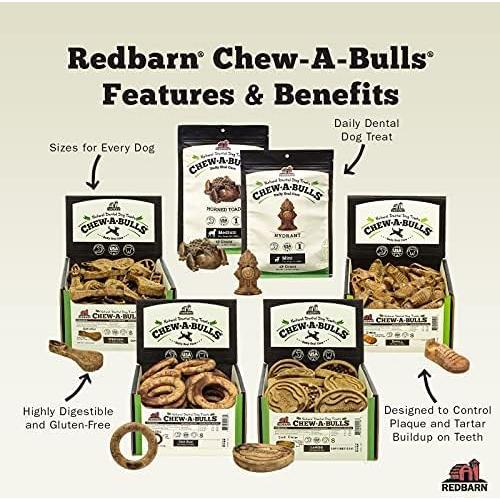 Golosinas Dentales para Perros Redbarn Chew-A-Bulls 6 Unidades