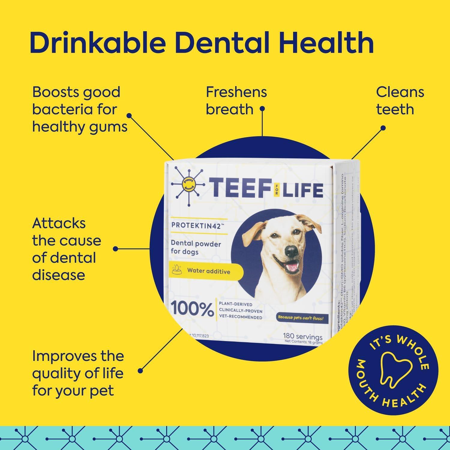 Polvo Dental Prebiótico TEEF Protektin42 para Perros 30 Porciones