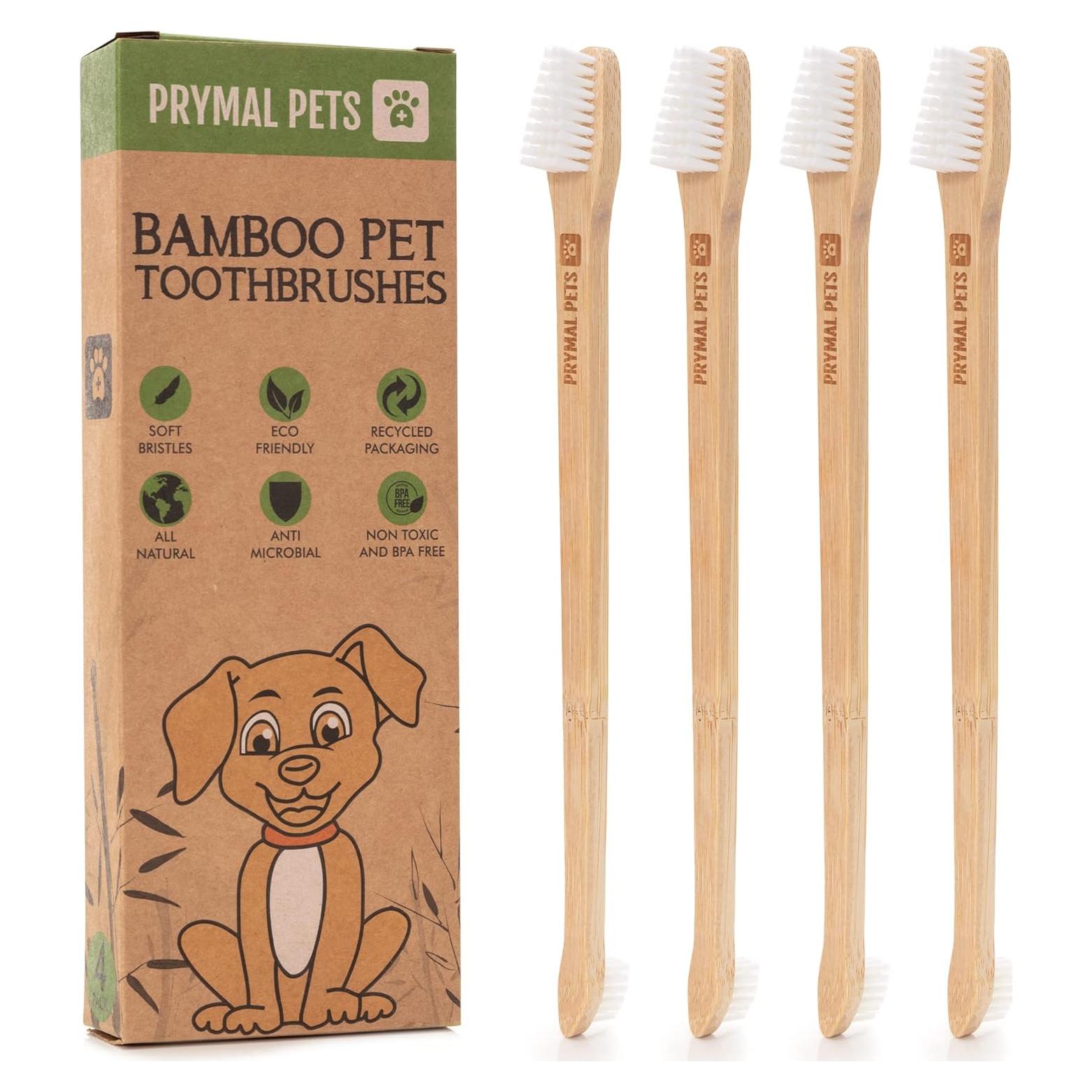 Cepillo de Dientes para Perros y Gatos Prymal - Paquete de 4