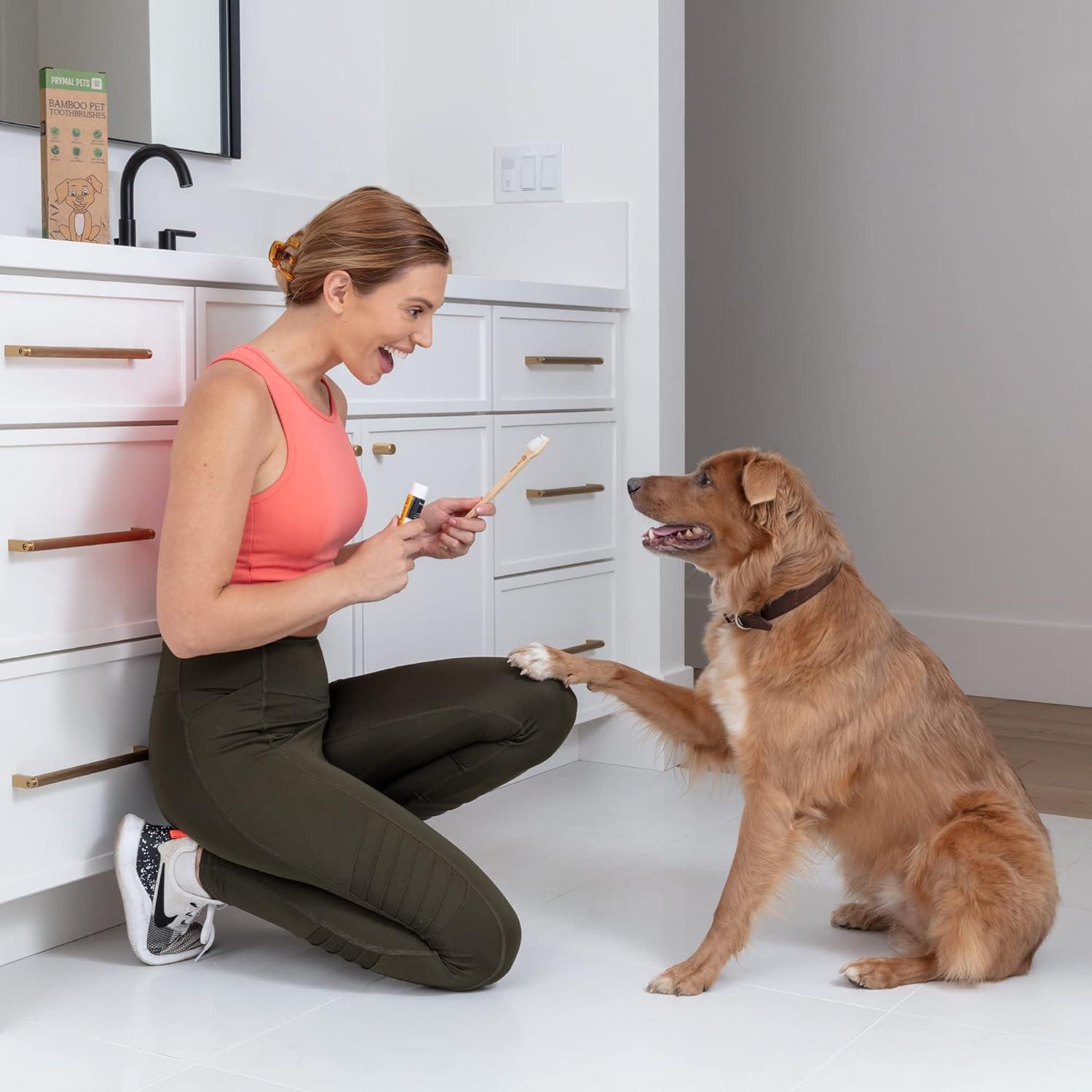 Cepillo de Dientes para Perros y Gatos Prymal - Paquete de 4