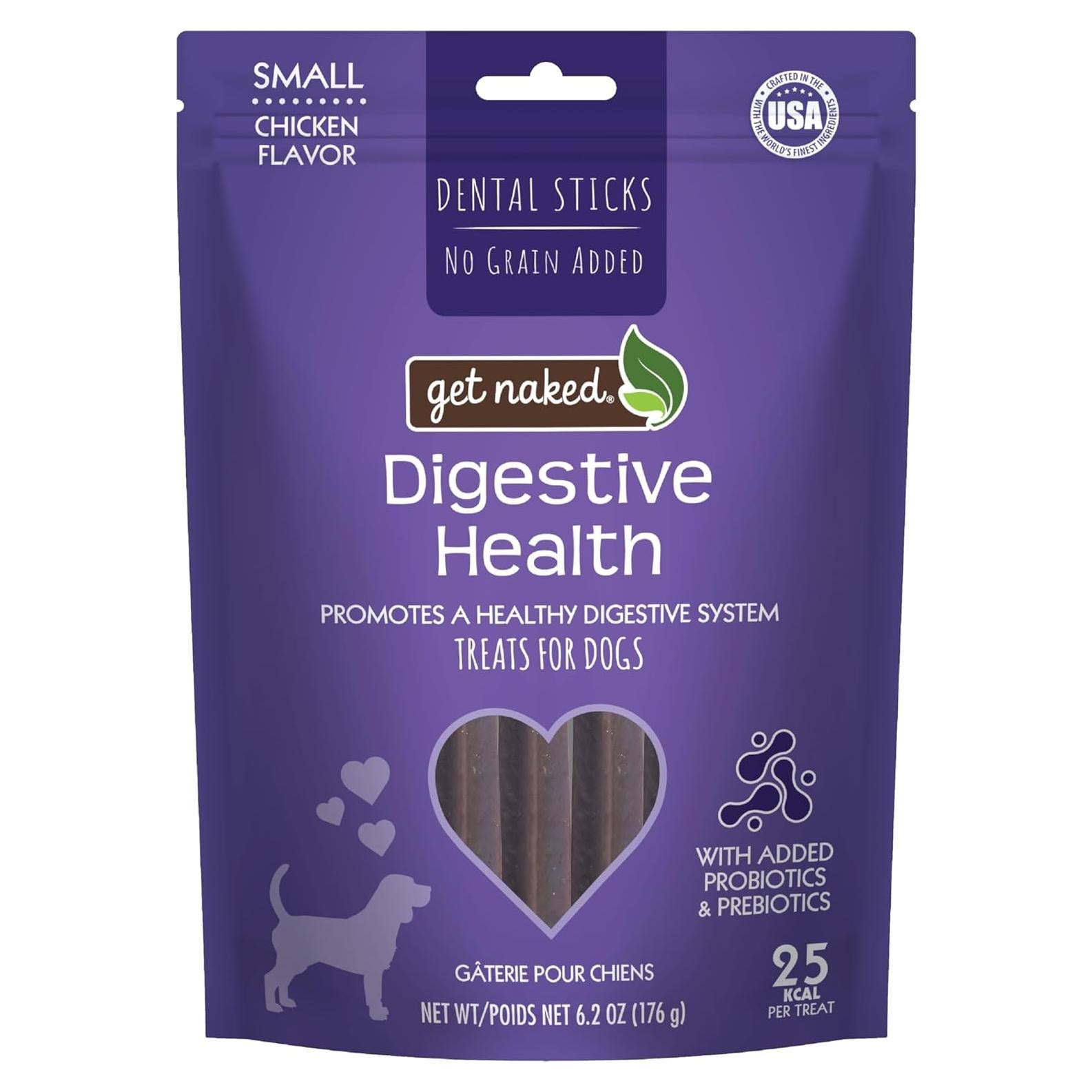 Get Naked Palitos Masticables Digestivos 175g - Perros Pequeños