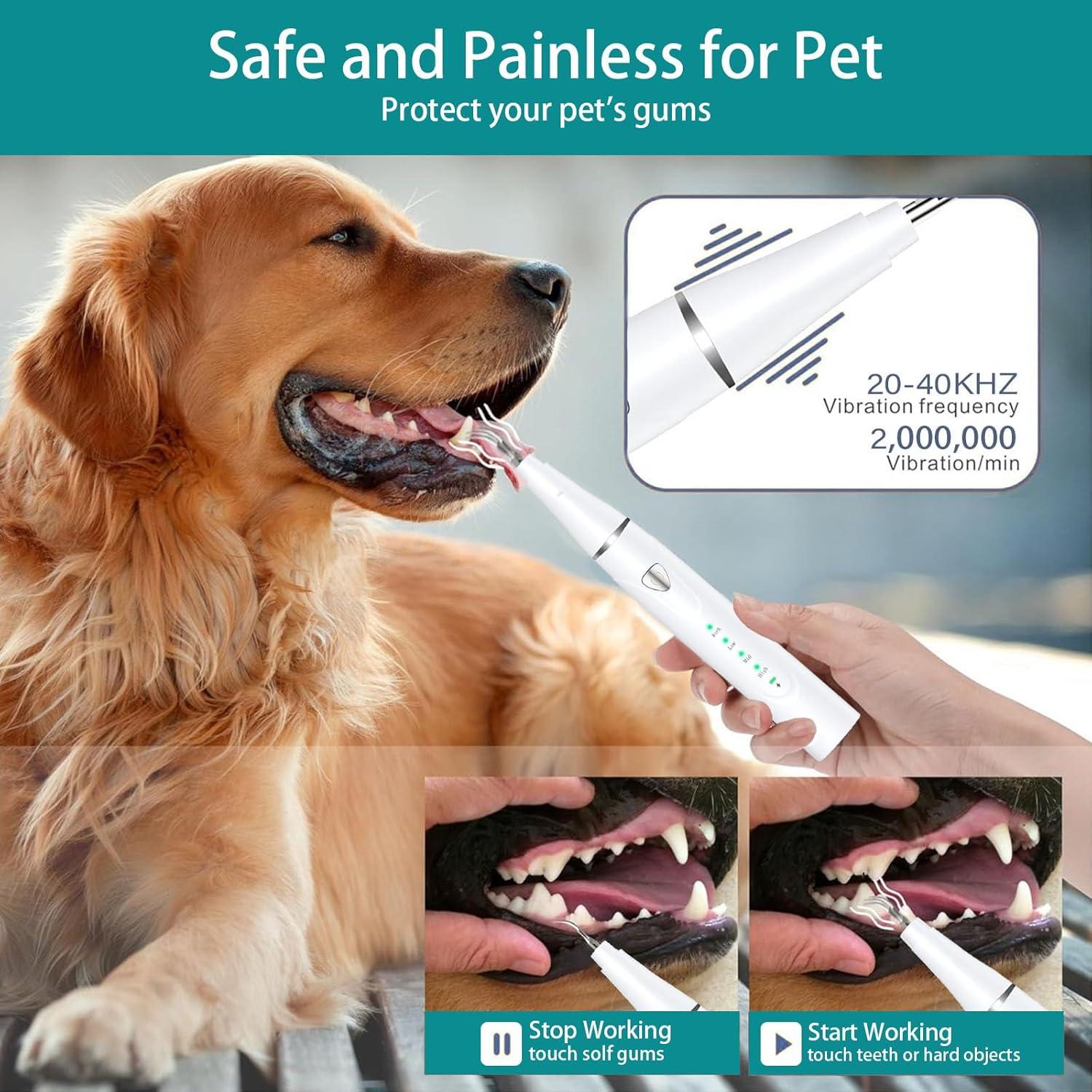 Kit de Limpieza Dental Ultrasónico para Perros Psytpusa - 9 Piezas