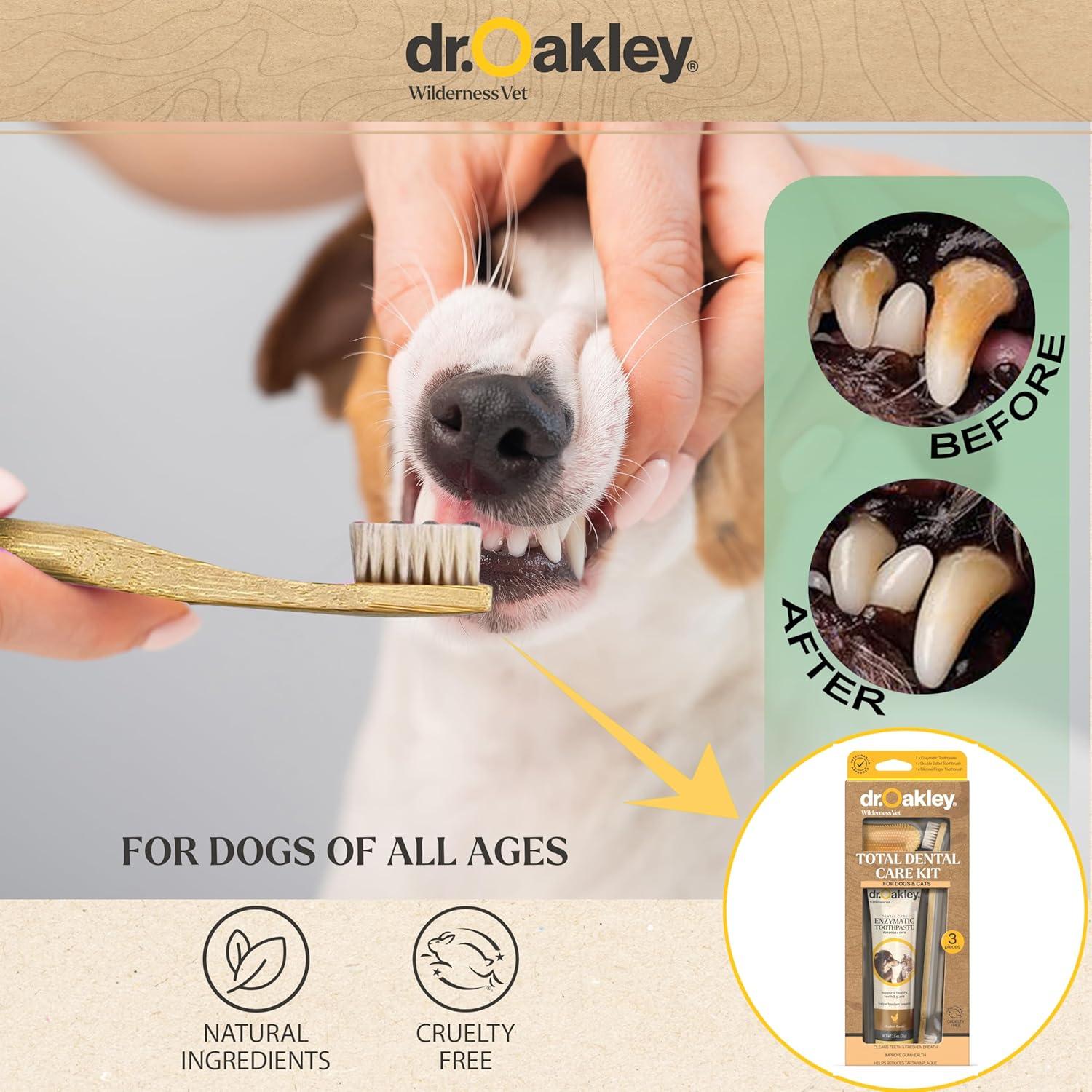 Kit de Cuidado Dental para Perros y Gatos Greenberry - Pasta Enzimática Sabor Pollo