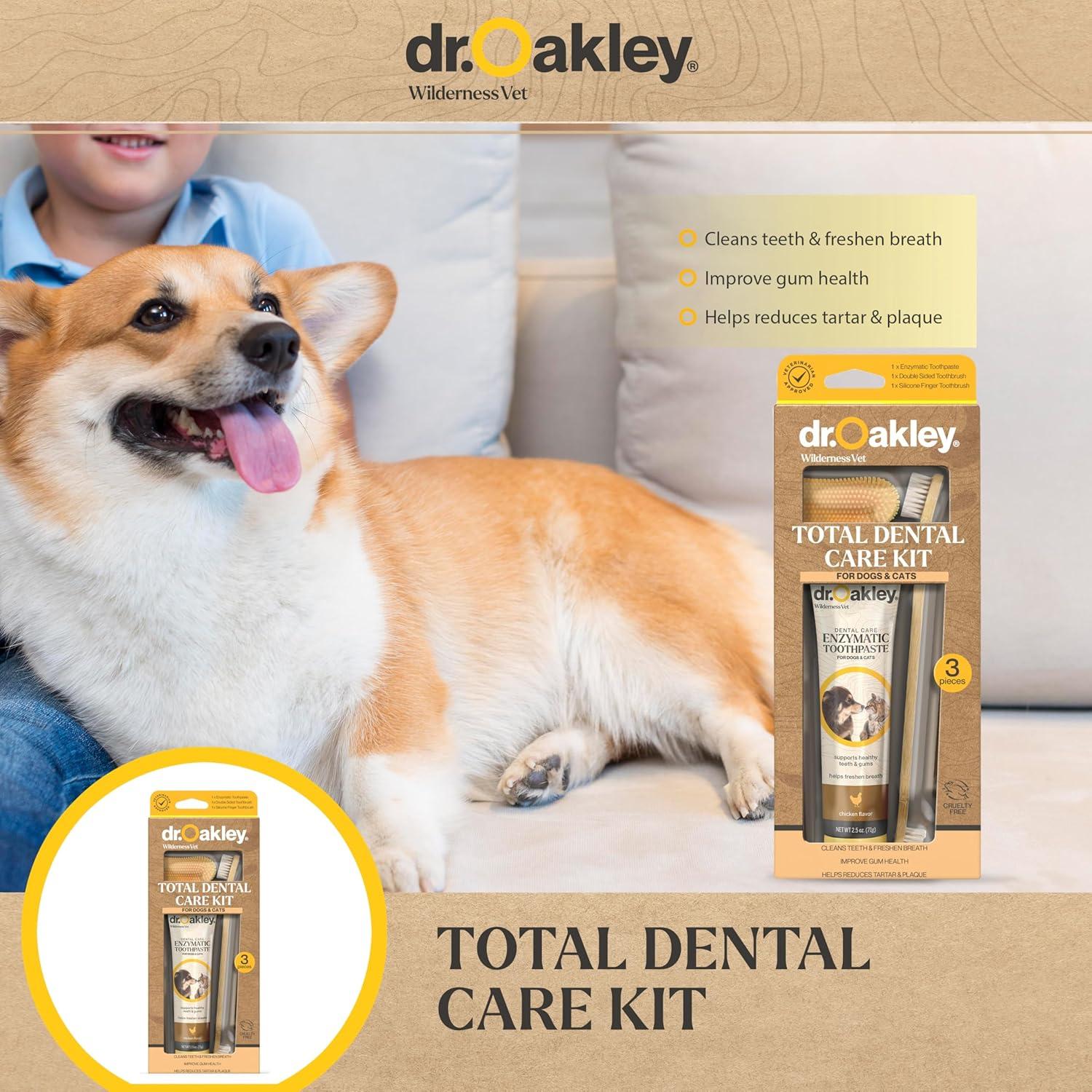Kit de Cuidado Dental para Perros y Gatos Greenberry - Pasta Enzimática Sabor Pollo