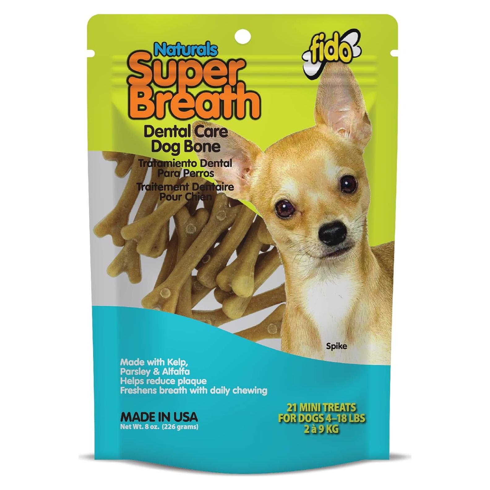 Huesos Dentales para Perros Fido Mini 226.8g - Refresca Aliento