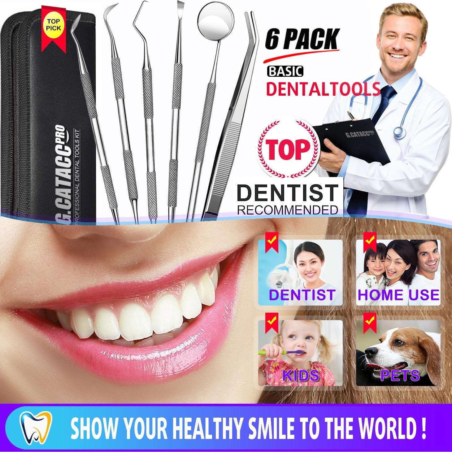 Kit de Herramientas Dentales G.CATACC 6 Piezas con Estuche
