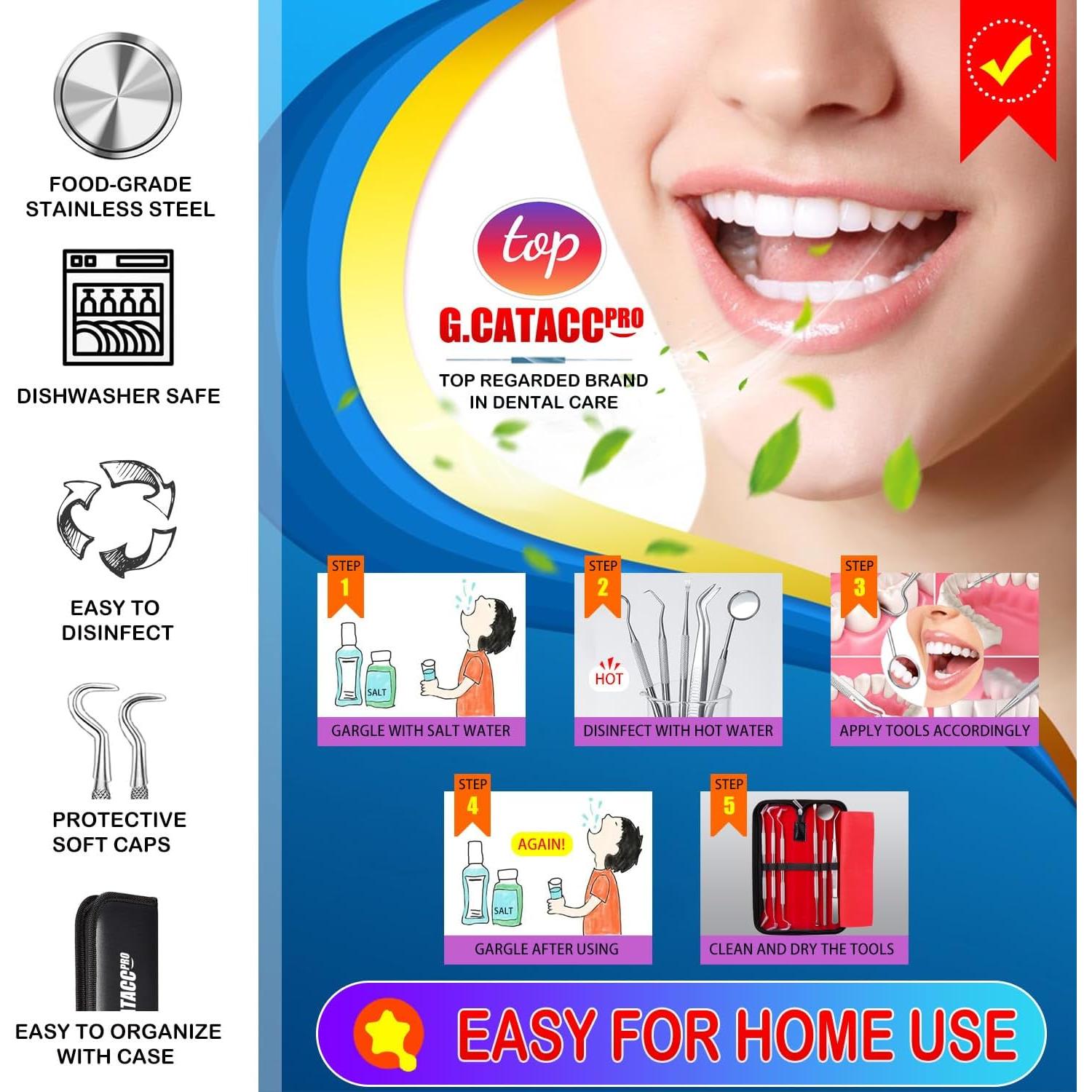 Kit de Herramientas Dentales G.CATACC 6 Piezas con Estuche