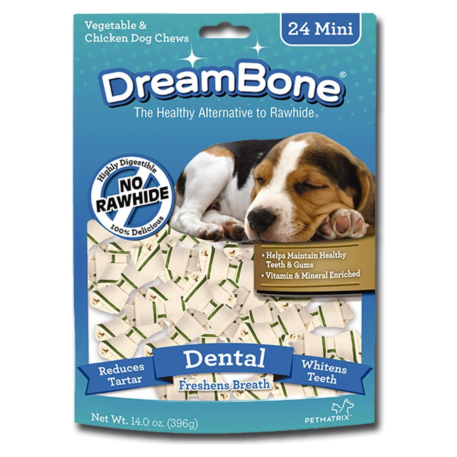 Chews Dentales DreamBone 396g - Sin Piel de Res para Perros