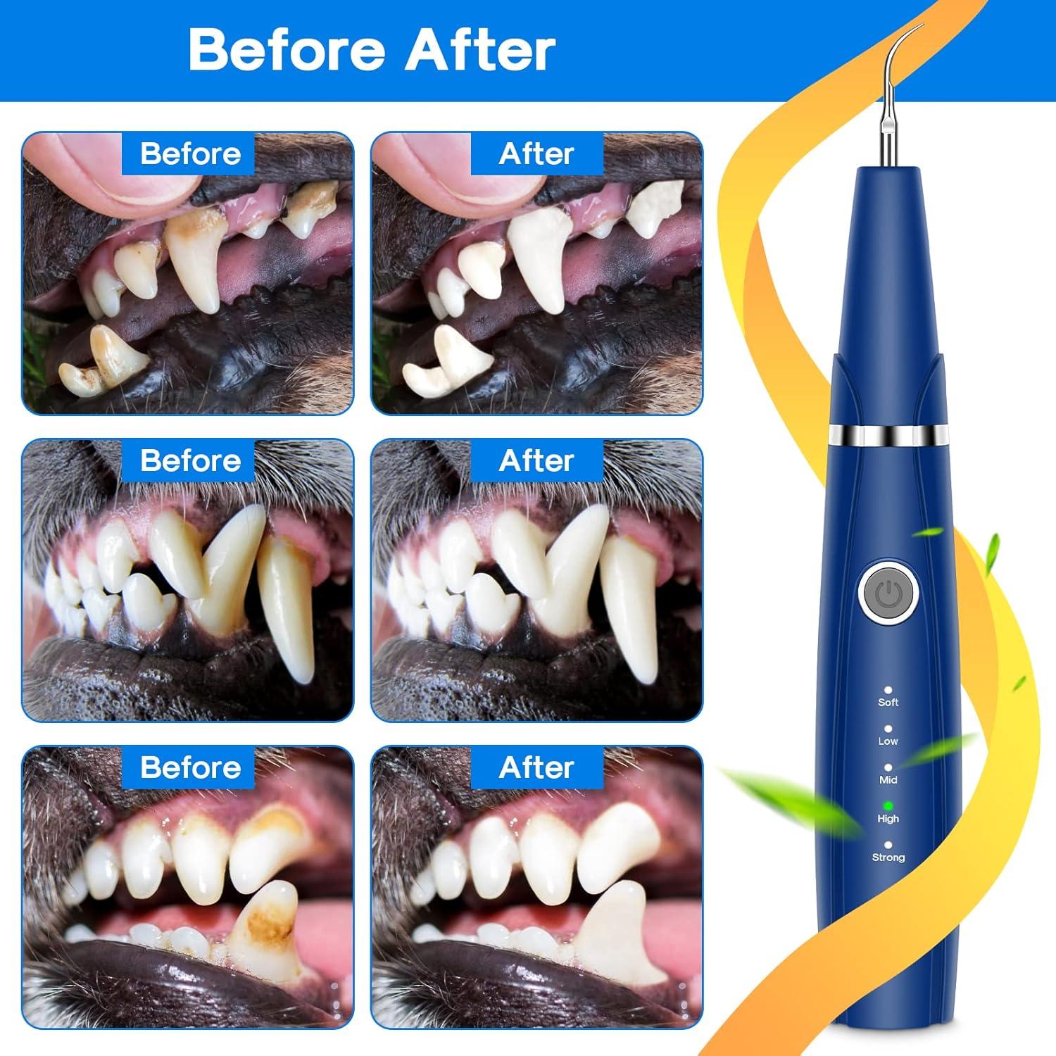 Kit de Limpieza Dental Ultrasónica PWEZON 10 en 1 para Perros