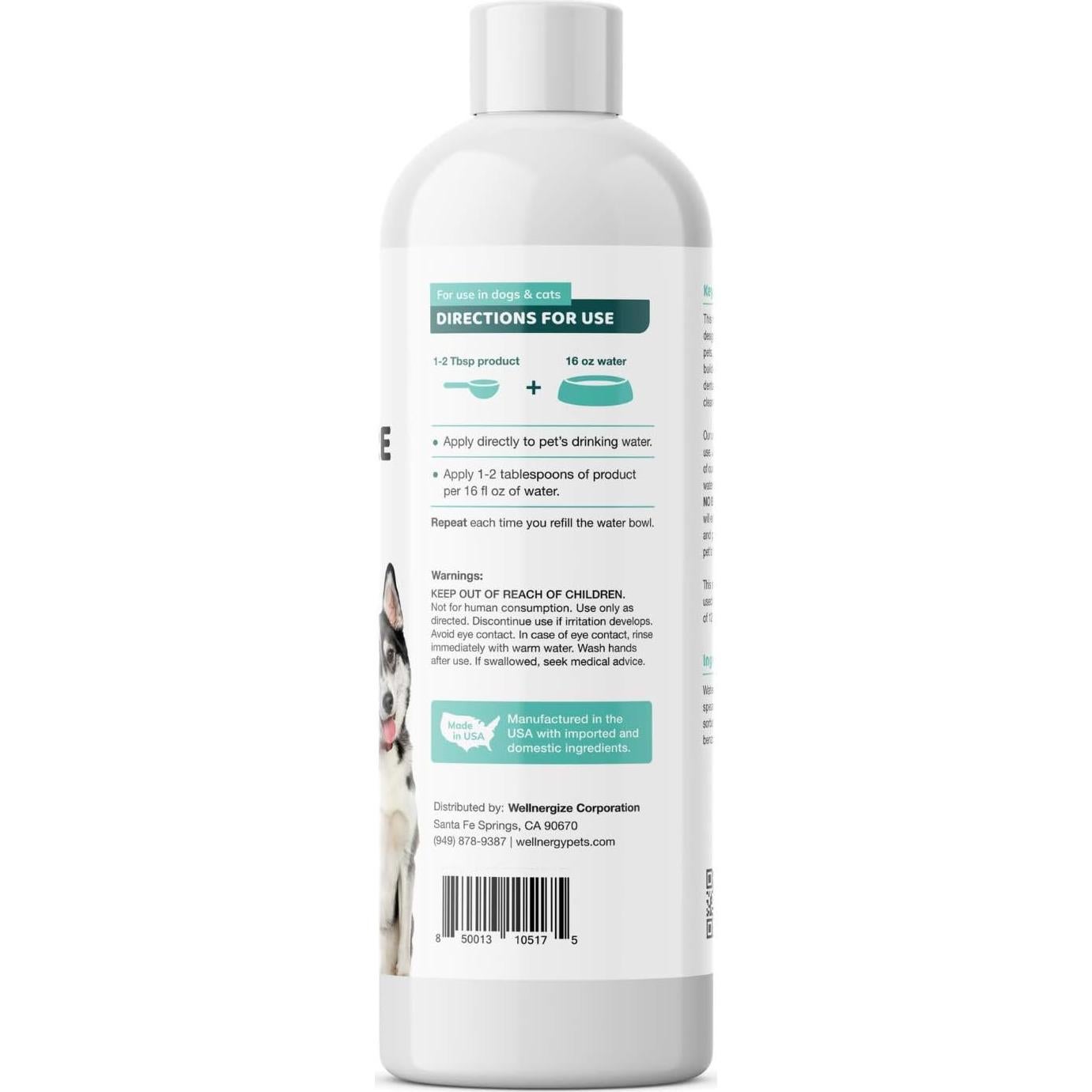 Aditivo Dental para Perros y Gatos Wellnergy Pets 473 ml
